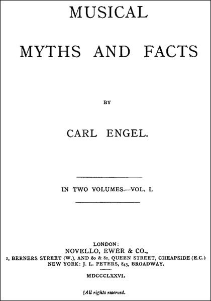 Musical Myths and Facts, Volume 1 (of 2) Musical Myths and Facts, Volume 1 (of 2)