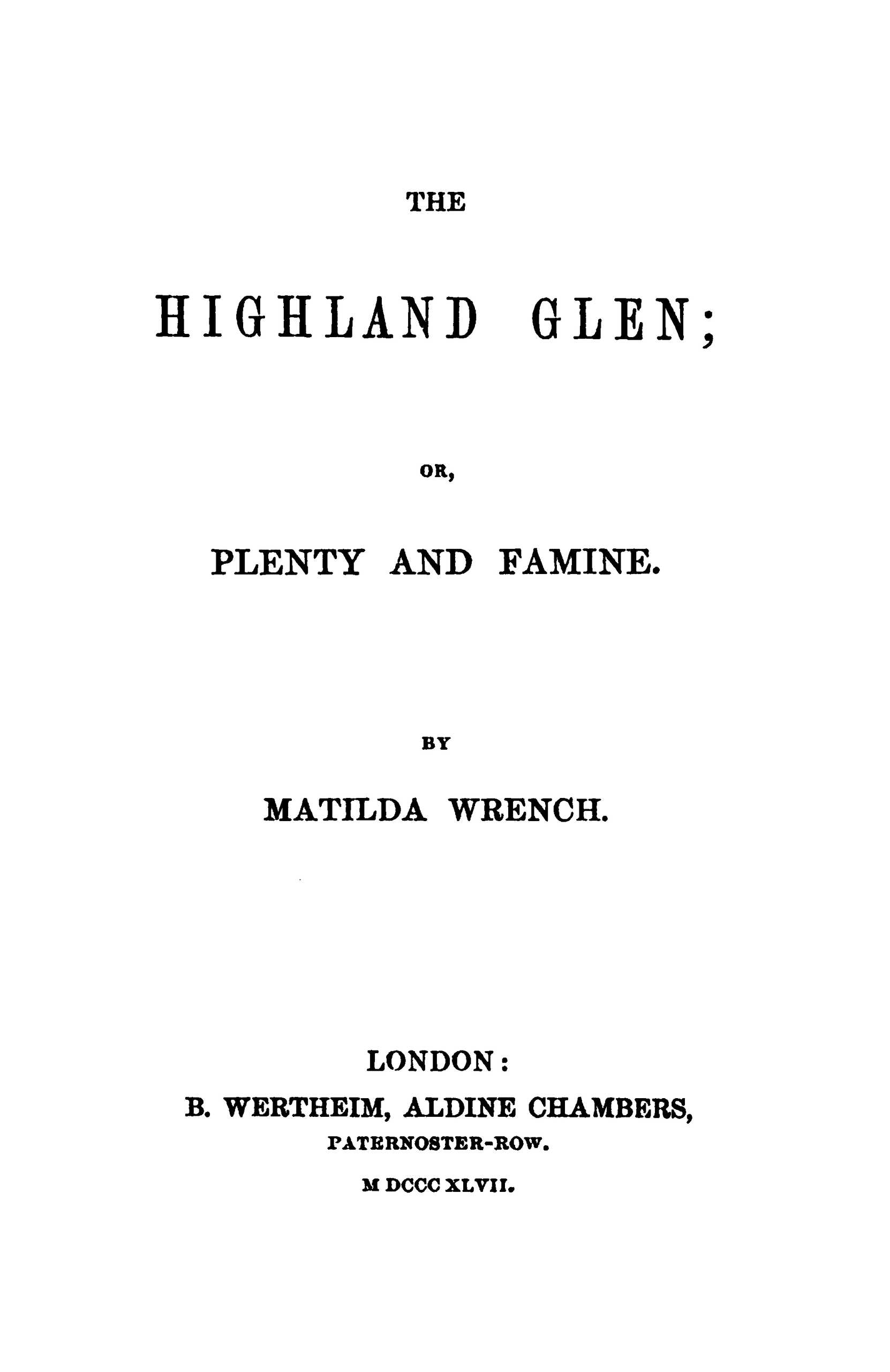 The Highland glen The Highland glen