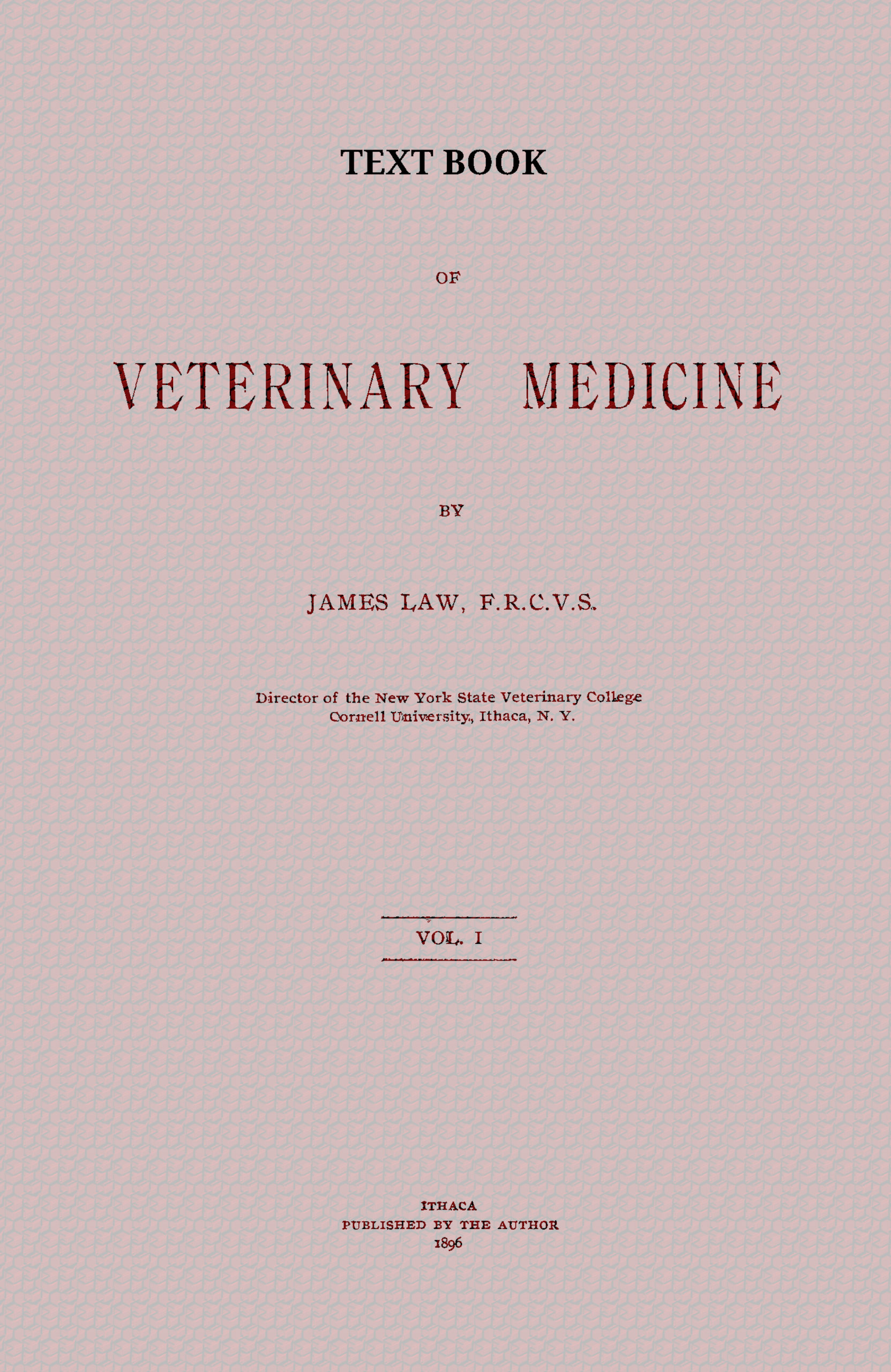 Text book of veterinary medicine, Volume 1 (of 5) Text book of veterinary medicine, Volume 1 (of 5)