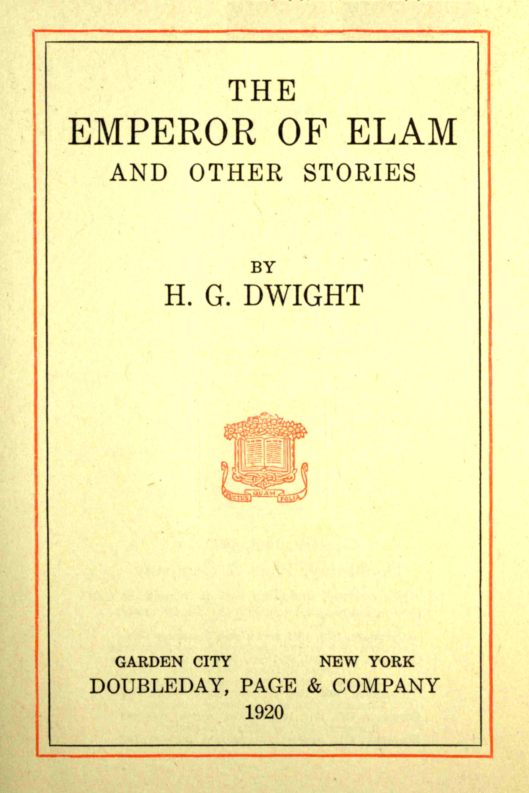 The Emperor of Elam, and other stories