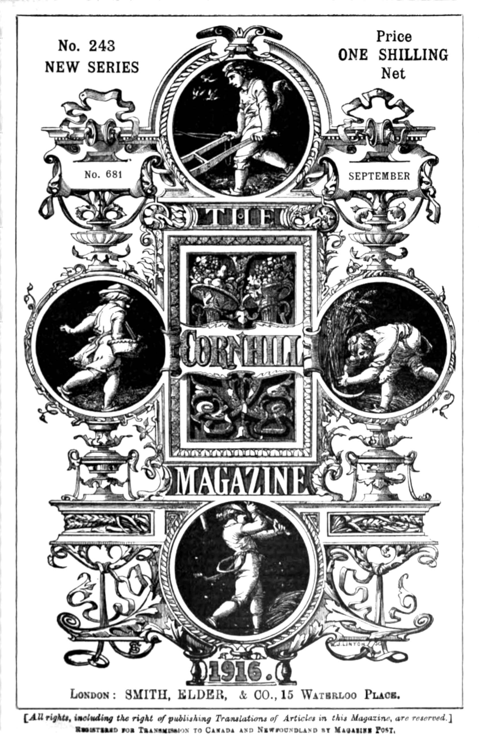 The Cornhill Magazine, (vol. XLI, no. 243 new series, September 1916) The Cornhill Magazine, (vol. XLI, no. 243 new series, September 1916)